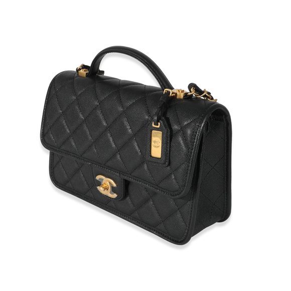 Chanel Black Caviar 22K Top Handle Flap - Picture 2 of 8